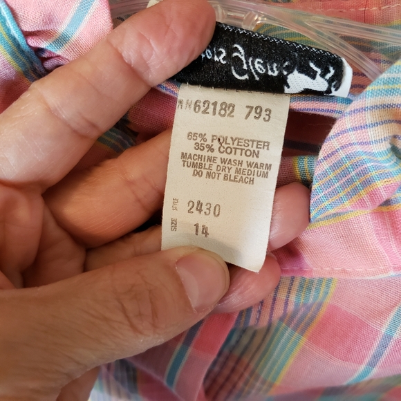 Vintage Hunter's Glen Pink Plaid Top - Picture 6 of 11